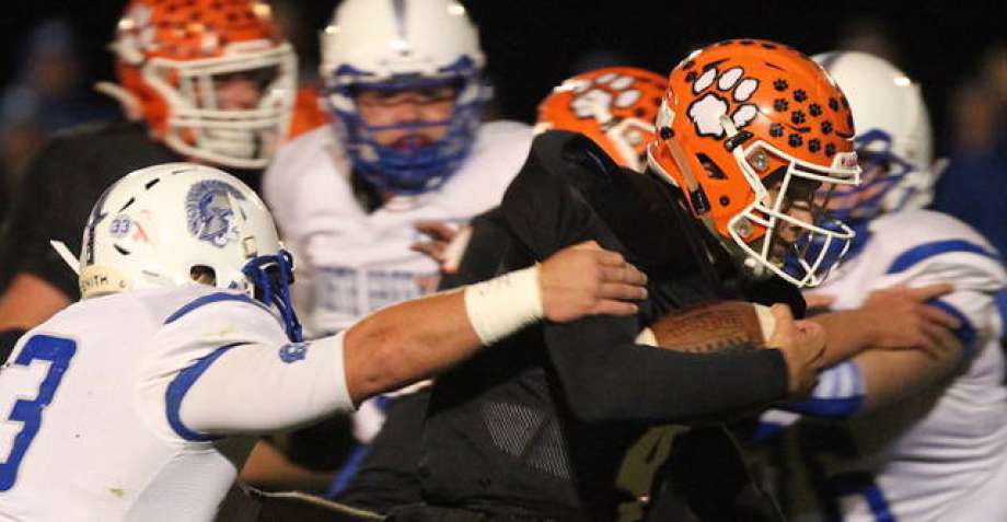 Greenfield-Northwestern action shot from Oct. 11